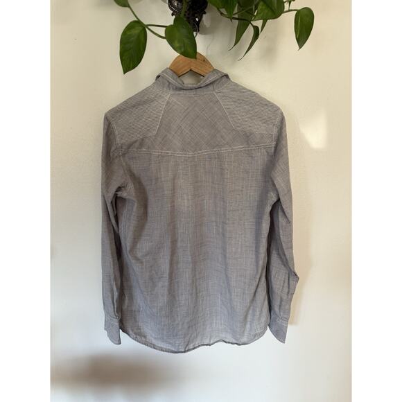 Buckle black men’s button up long sleeve Gray shirt Size medium standard fit  - Picture 6 of 8